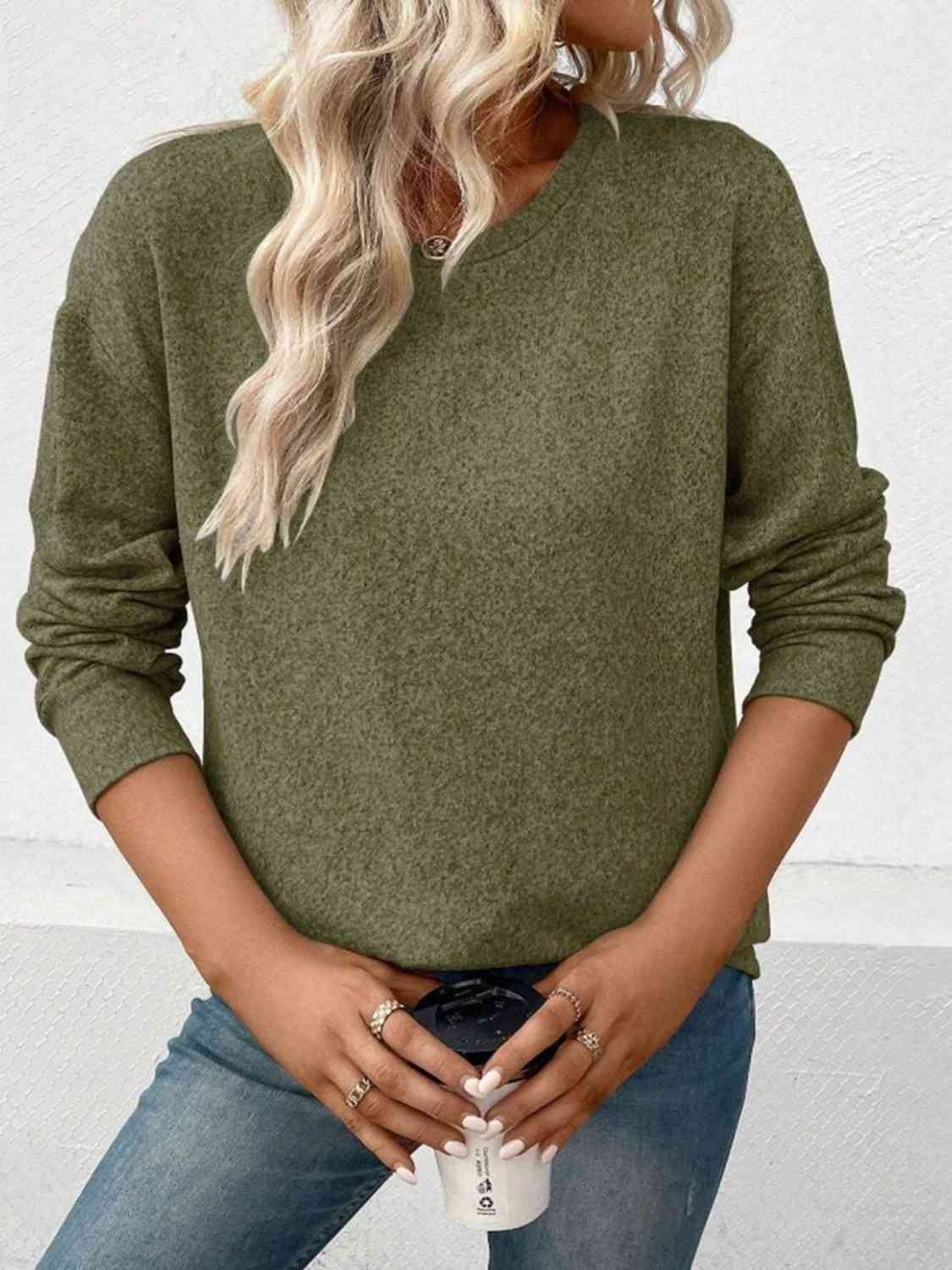 swvws Round Neck Long Sleeve T-Shirt