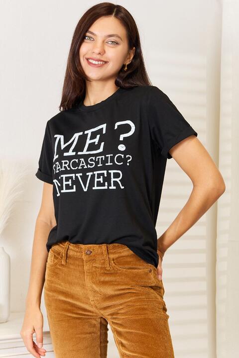 swvws Simply Love Letter Graphic Round Neck T-Shirt