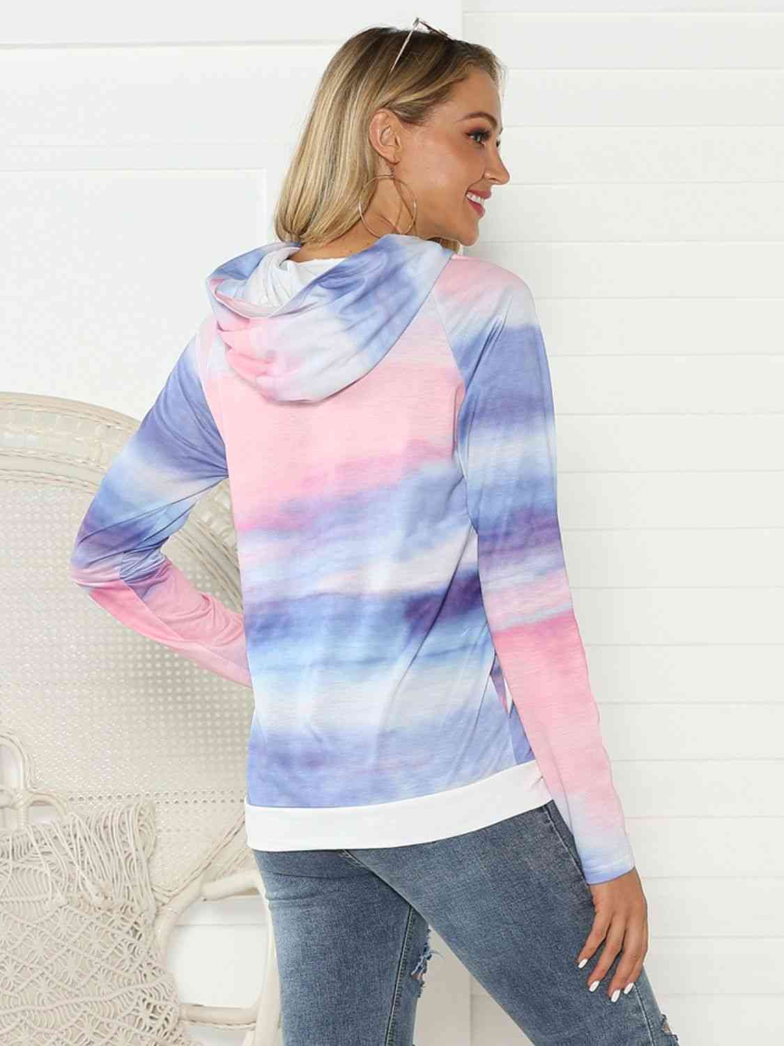 swvws Full Size Tie-Dye Long Sleeve Hoodie