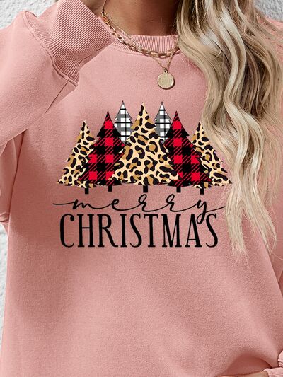 swvws MERRY CHRISTMAS Round Neck Long Sleeve Sweatshirt