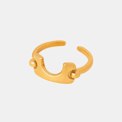 swvws 18K Gold-Plated Irregular Open Ring