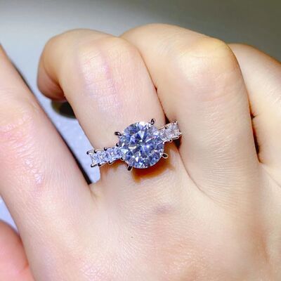 swvws 3 Carat Moissanite 925 Sterling Silver Ring