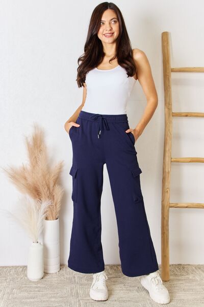 swvws RISEN Drawstring Relaxed Cargo Wide Leg Pants