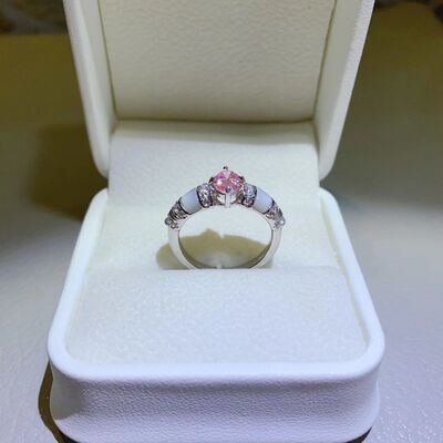 swvws 1 Carat Moissanite 925 Sterling Silver Ring