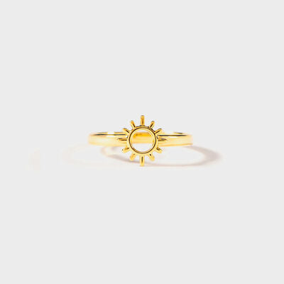 swvws Sun Shape 18K Gold-Plated Ring