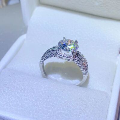 swvws 2 Carat Moissanite 925 Sterling Silver Ring