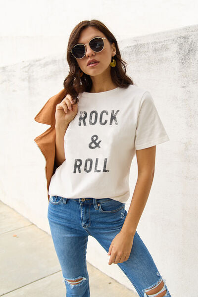 swvws Simply Love Full Size ROCK & ROLL Short Sleeve T-Shirt