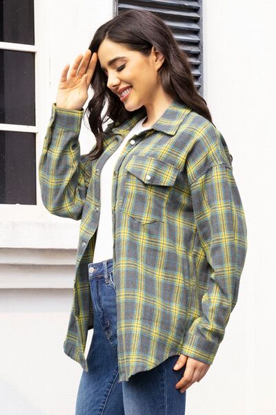 swvws Plaid Button Up Long Sleeve Shirt