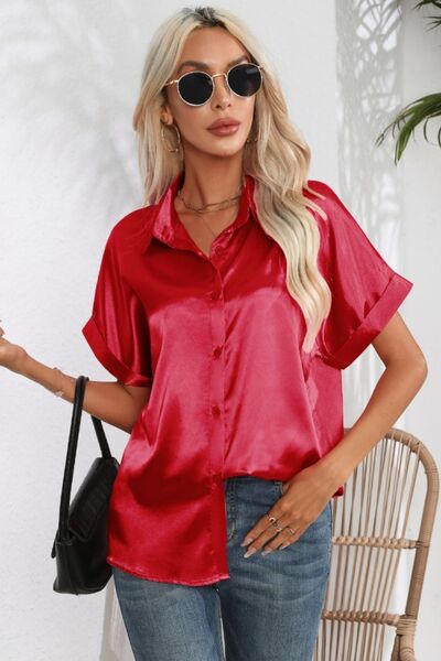 swvws Collared Neck Short Sleeve Shirt