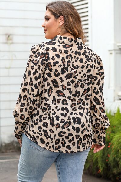 swvws Plus Size Printed Long Sleeve Shirt