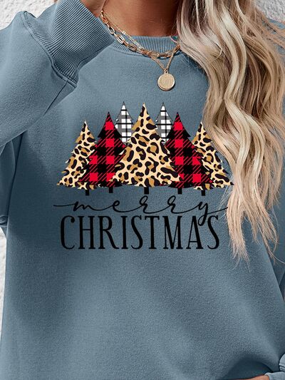 swvws MERRY CHRISTMAS Round Neck Long Sleeve Sweatshirt