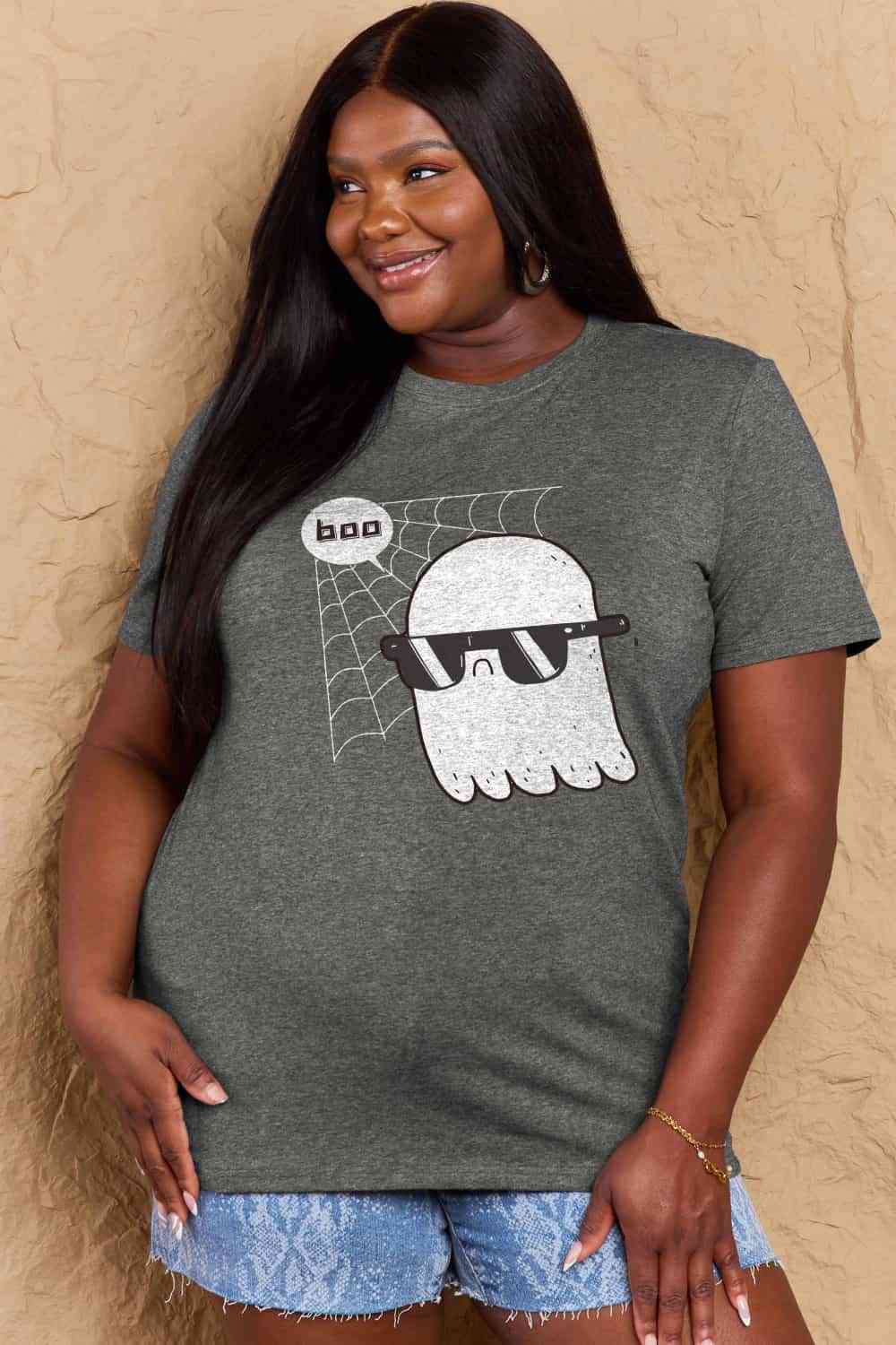 swvws Simply Love Full Size BOO Graphic Cotton T-Shirt