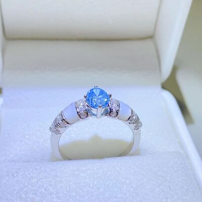 swvws 1 Carat Moissanite 925 Sterling Silver Ring