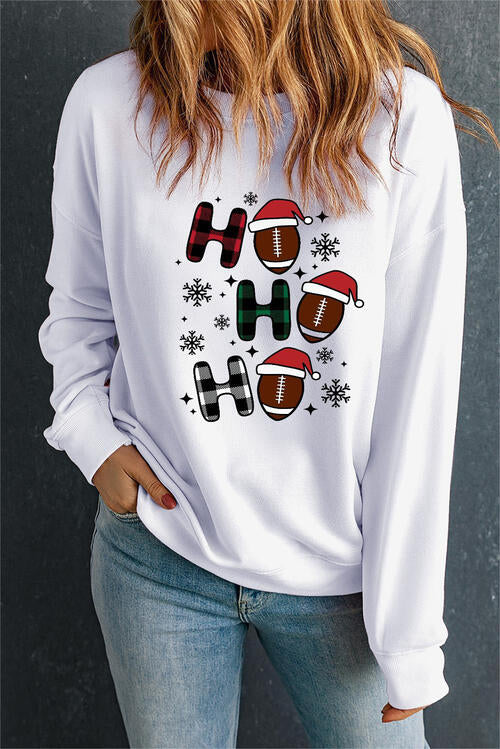 swvws Graphic Round Neck Drop Shoulder Sweatshirt