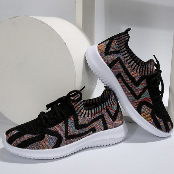 swvws - Black Casual Sportswear Daily Patchwork Frenulum Round Comfortable Out Door Shoes