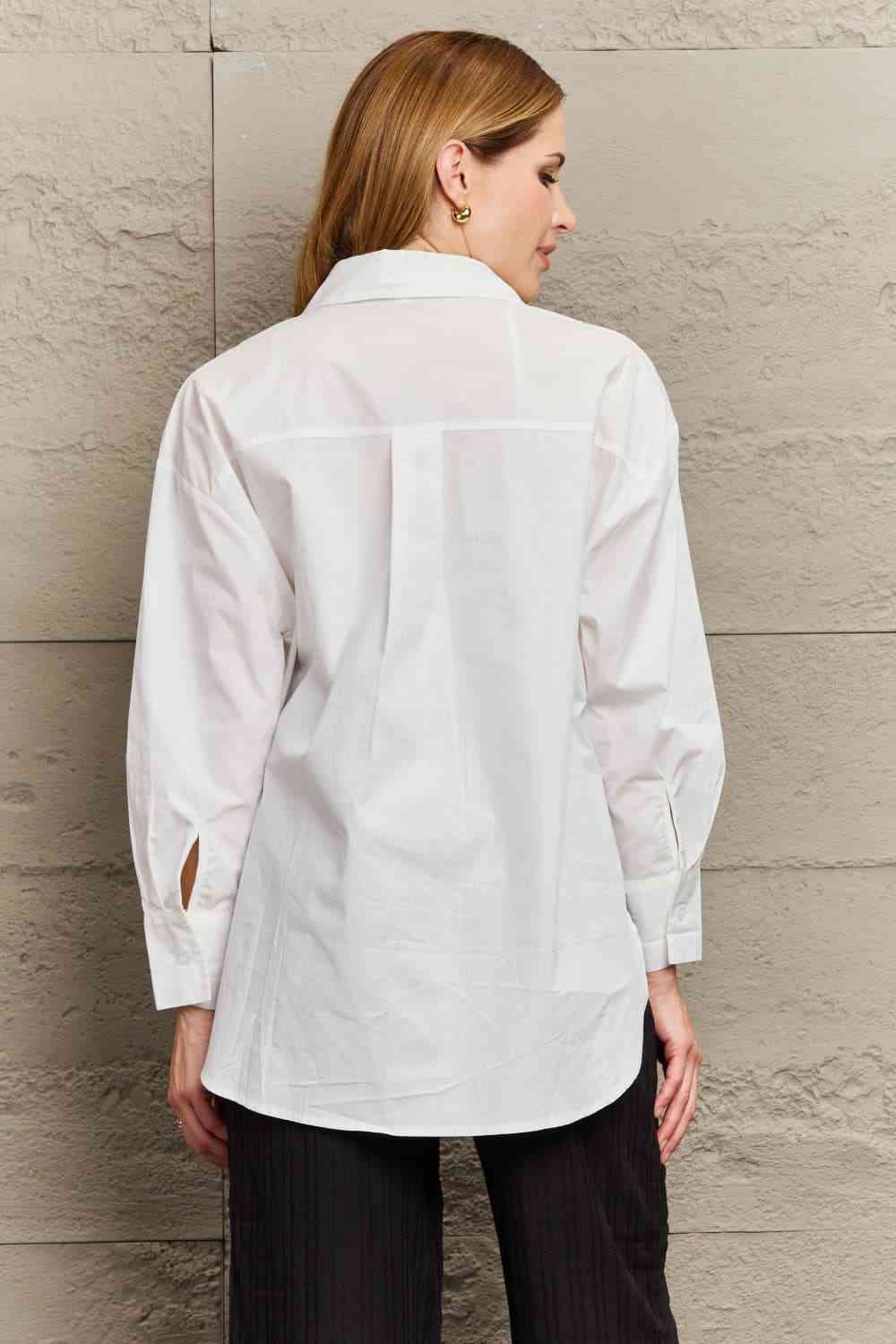 swvws Dropped Shoulder Slit Shirt