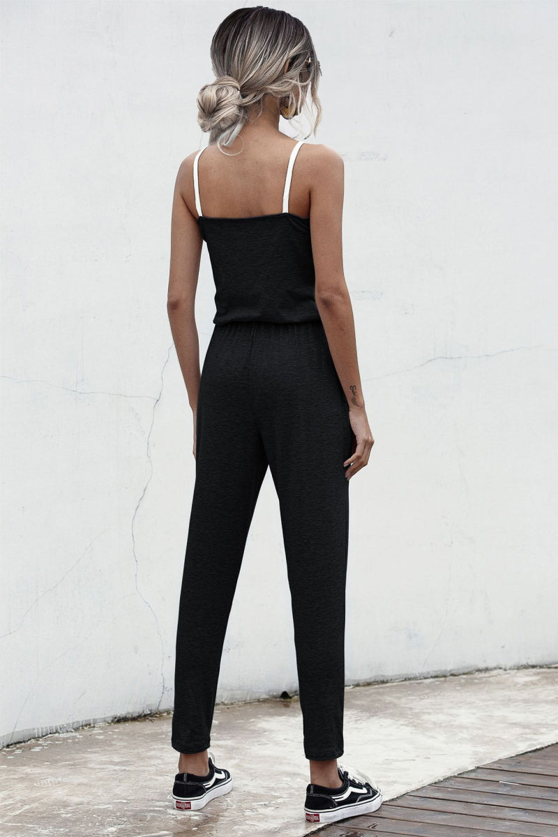 swvws Contrast binding Cami Jumpsuit