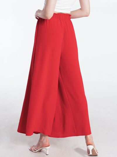 swvws Tied Slit Wide Leg Pants