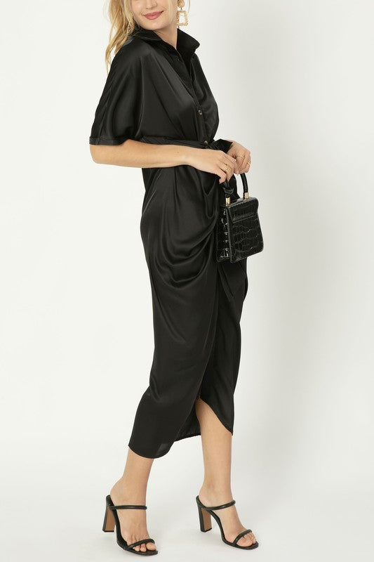 swvws Satin wrap dress