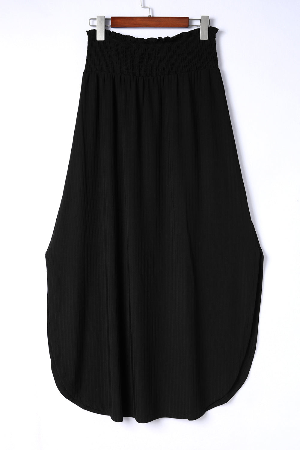 themeisles Smocked Waist Slit Maxi Skirt