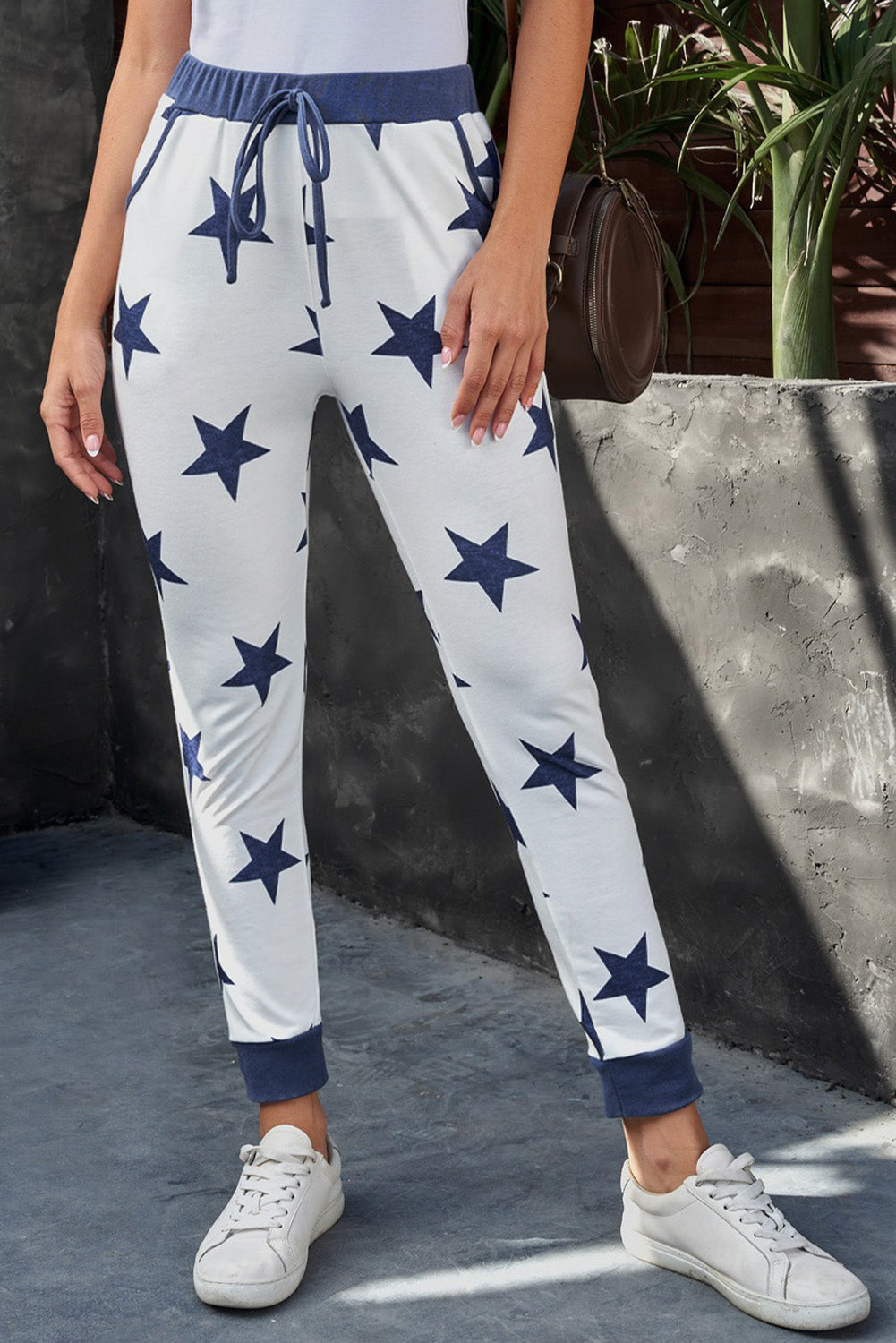 swvws Star Print Drawstring Detail Joggers