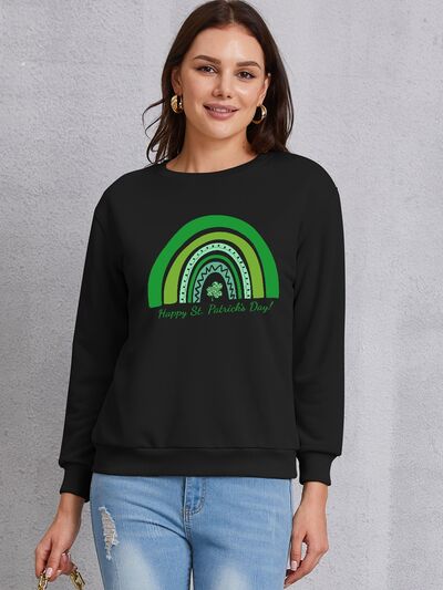 swvws HAPPY ST. PATRICK'S DAY Round Neck Sweatshirt