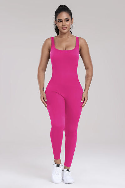 swvws Wide Strap Sleeveless Active Jumpsuit