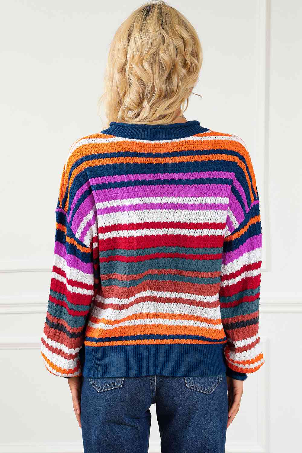 swvws Striped Round Neck Sweater