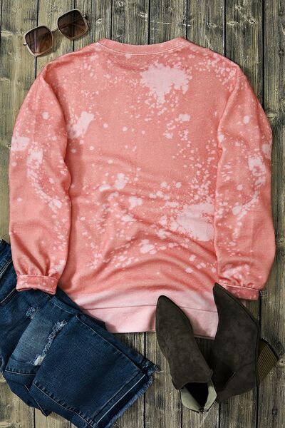 swvws Tie-Dye Round Neck Dropped Shoulder Sweatshirt