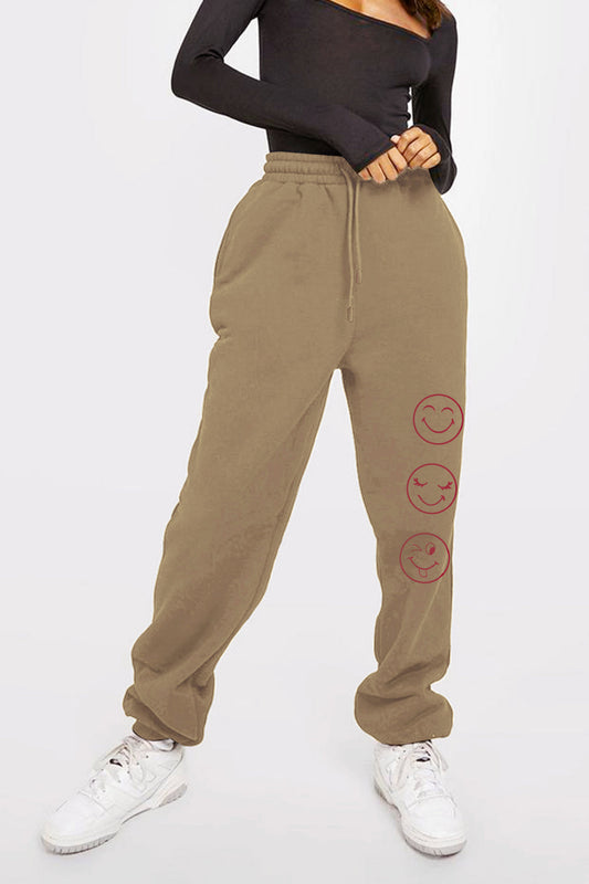 swvws Simply Love Full Size Emoji Graphic Sweatpants