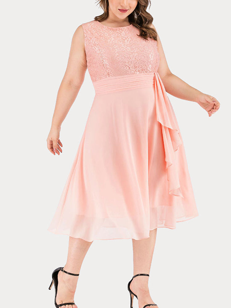 Sixsr Lace Sleeveless Cocktail Dress