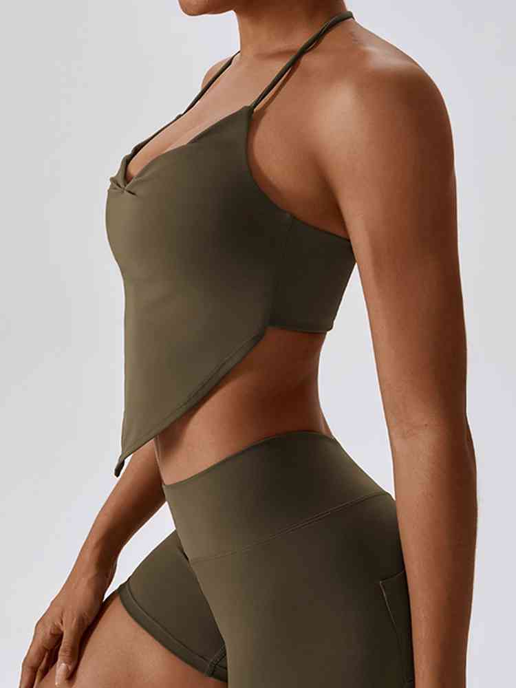 swvws Yoga Halter Neck Sleeveless Tank Top