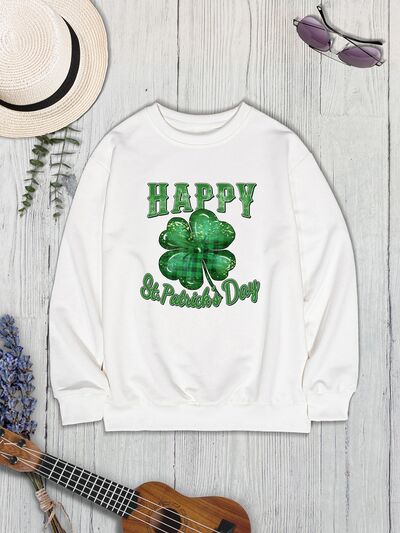 swvws HAPPY ST. PATRICK'S DAY Dropped Shoulder Sweatshirt