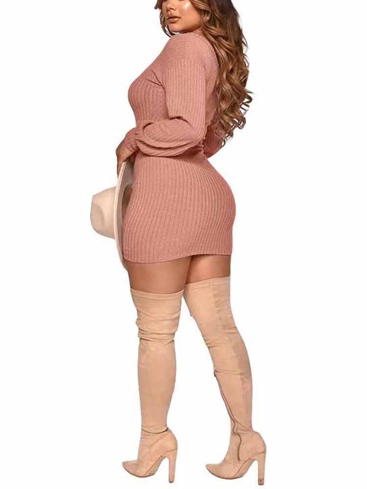 Sixsr Knit Mini Dress