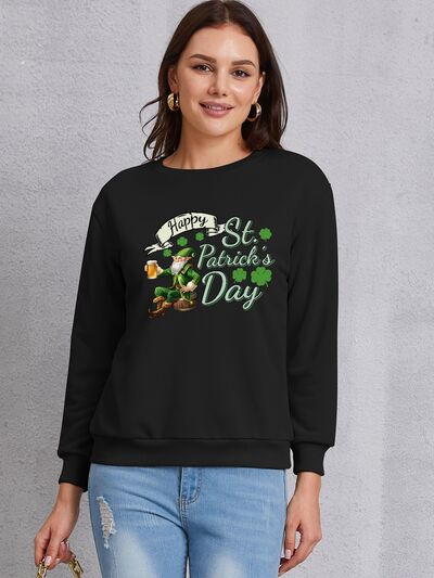 swvws HAPPY ST. PATRICK'S DAY Round Neck Sweatshirt