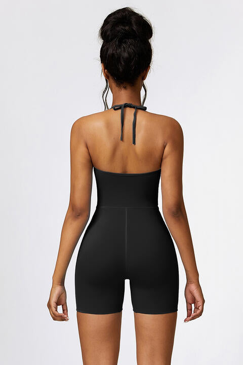 swvws Halter Neck Sports Romper