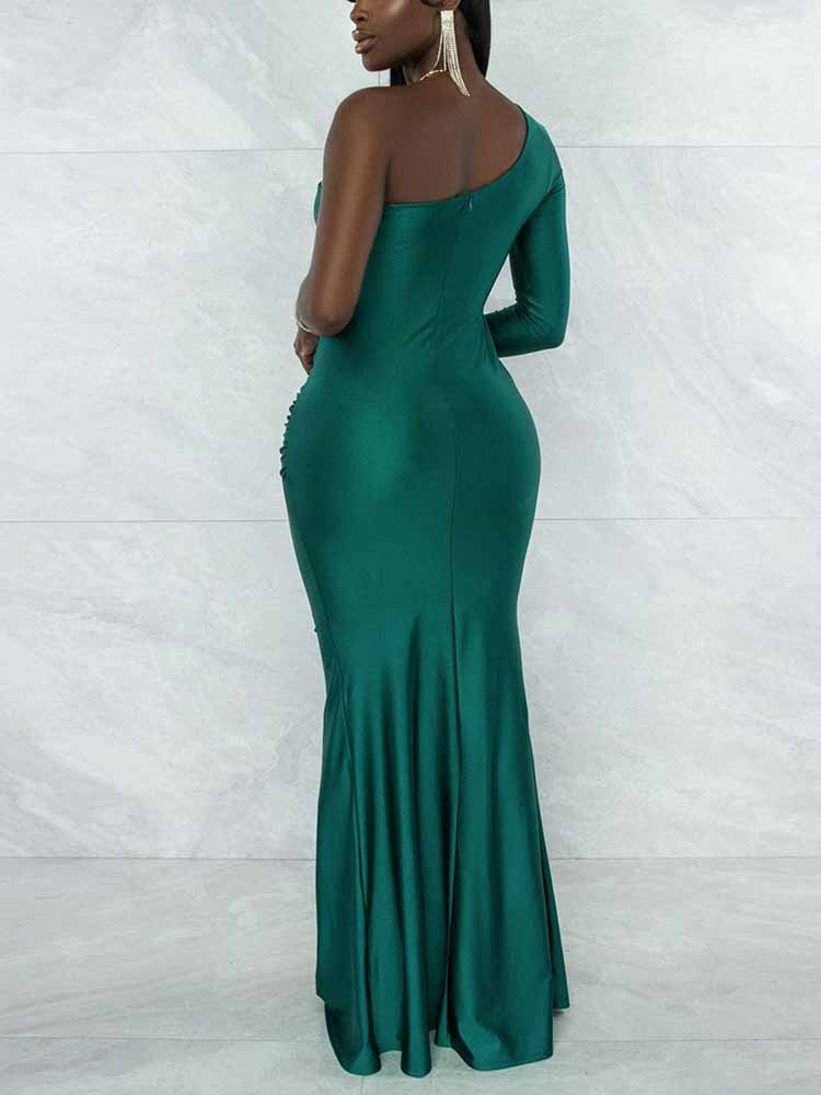 Sixsr One Shoulder Mermaid Maxi Dresses