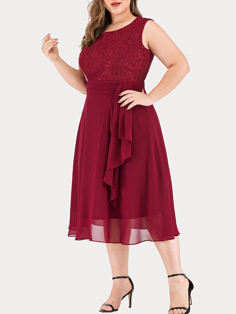 Sixsr Lace Sleeveless Cocktail Dress