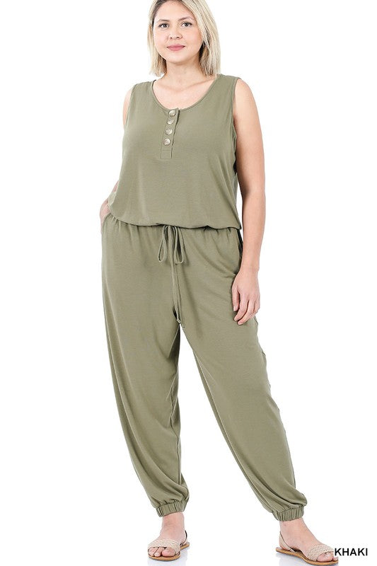 swvws Plus Sleeveless Jogger Jumpsuit