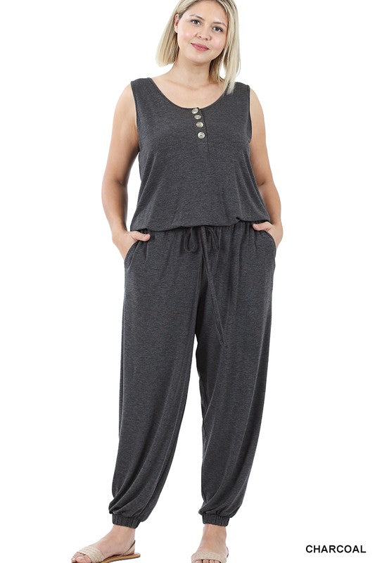 swvws Plus Sleeveless Jogger Jumpsuit