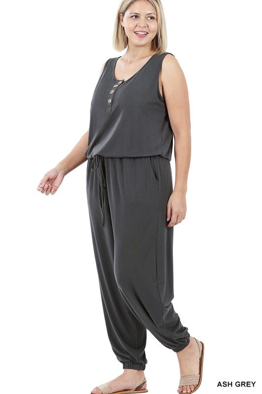 swvws Plus Sleeveless Jogger Jumpsuit