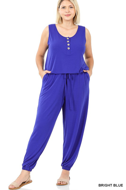 swvws Plus Sleeveless Jogger Jumpsuit