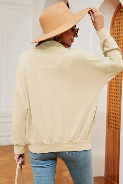 swvws Half Zip Dropped Shoulder Sweatshirt