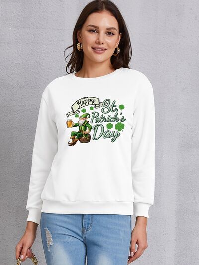 swvws HAPPY ST. PATRICK'S DAY Round Neck Sweatshirt