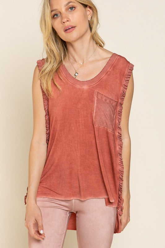 swvws Criss-cross Lace-up Open Back Tank Top