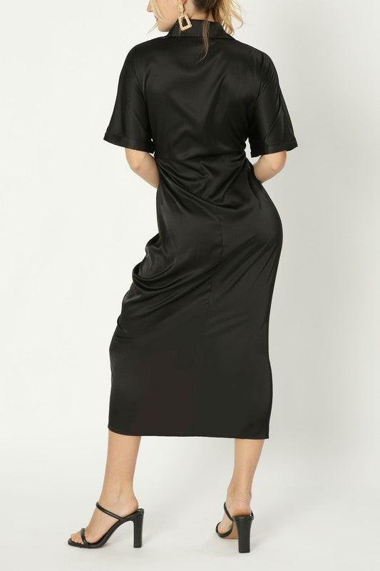 swvws Satin wrap dress