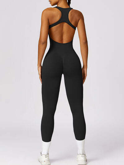 swvws Cutout Racerback Active Jumpsuit