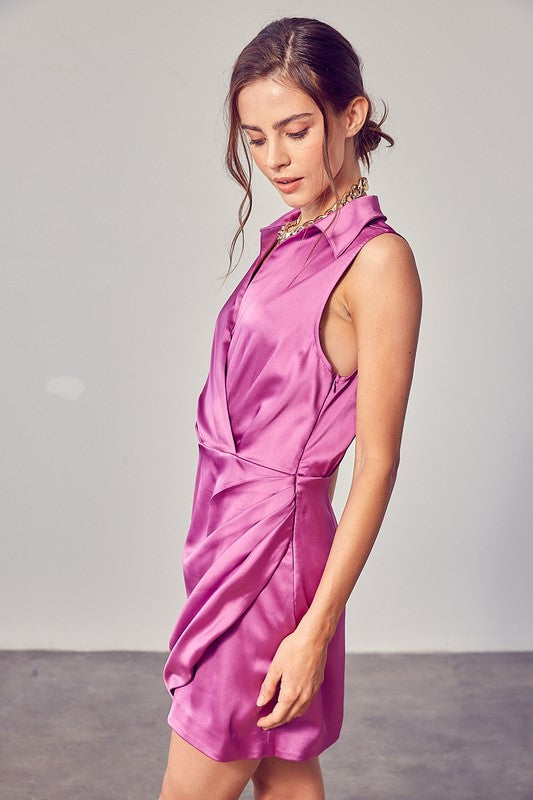 swvws Collar Wrap Dress