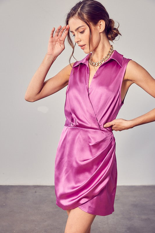 swvws Collar Wrap Dress