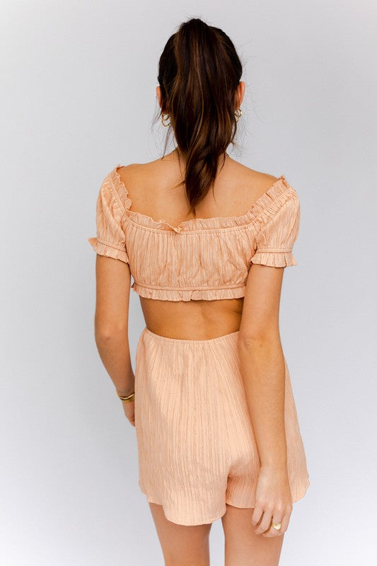 swvws Off Shoulder Cutout Romper